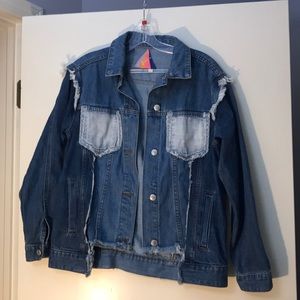 Caffeine denim patch work jacket